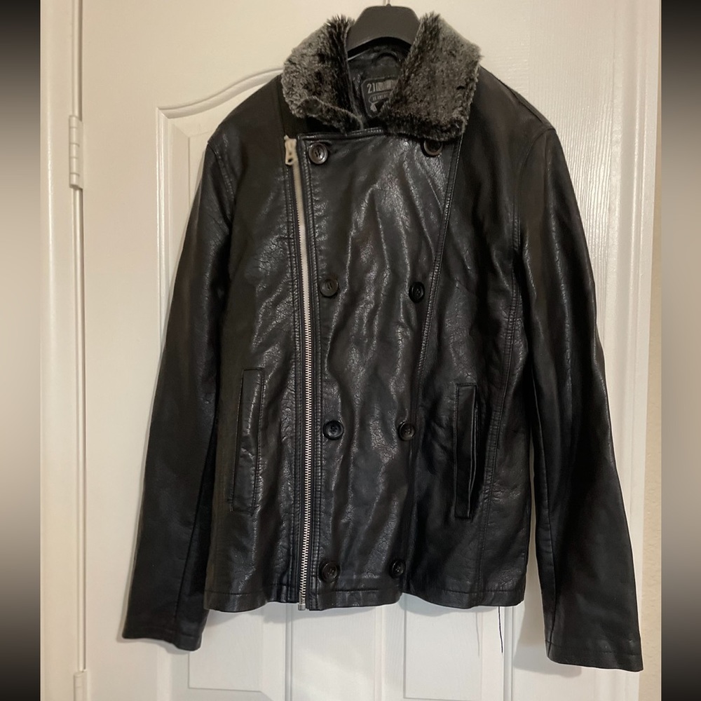 21 Men Faux fur Collar Jacket